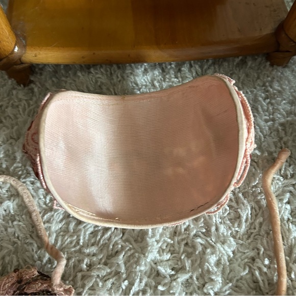 Vintage 1940s Hat Collar Set Pink Sequin Burlesque Pinup Cocktail Costume 40s - Picture 8 of 8